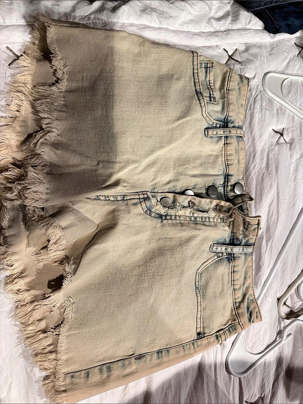 American Eagle High-Rise Shorts Jean Shorts Beige Size 8 NWT